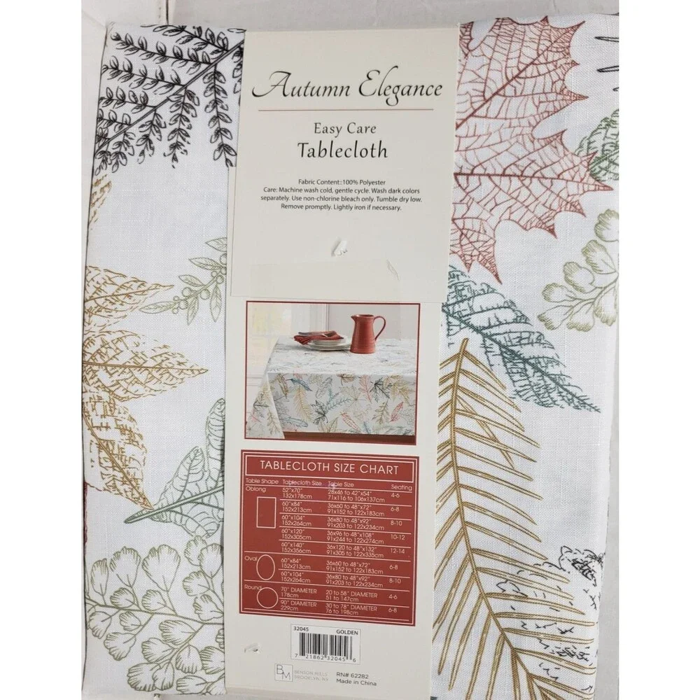 Printed Linen Tablecloth 60